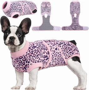 Kuoser Dog Surgery Recovery Suit, Recovery Suit for Female Male Dogs, Dog Onesie After Surgery Spay Neuter, Anti-Licking Pet Surgical Recovery Snugly Suit, Bodysuit for Abdominal Wounds Skin Disease