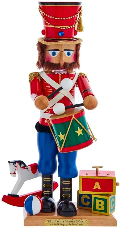 Kurt S. Adler 18-Inch Musical Marchng Toy Soldier Nutcracker, Multi