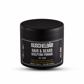 KUSCHELBAR - Pomade For Men | Pomade For Men Strong Hold | Natural Botanical Extracts | Shape and Control Your Beard or Mustache | Leave-In, Non-Greasy, Lightweight l 1,01 fl.oz