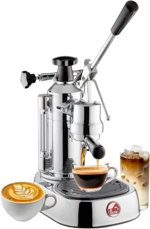 La Pavoni EPC-8 Europiccola Lever Style Espresso Machine – Chrome & Silver – Manual Espresso Maker - 0.8 L Water Capacity, Authentic Italian Craftsmanship for Home Use