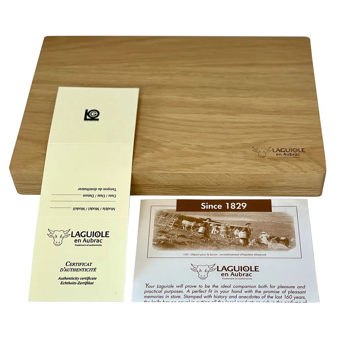 Laguiole en Aubrac Handcrafted 6-Piece Steak Knife Set with Mixed Horn Handles