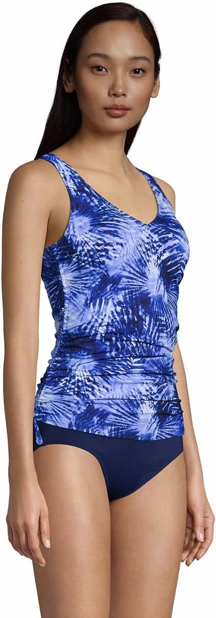 Lands' End Chlorine Resistant Underwire Tankini Swimsuit Top