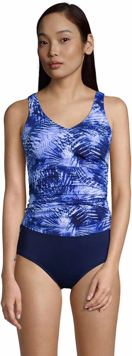 Lands' End Chlorine Resistant Underwire Tankini Swimsuit Top