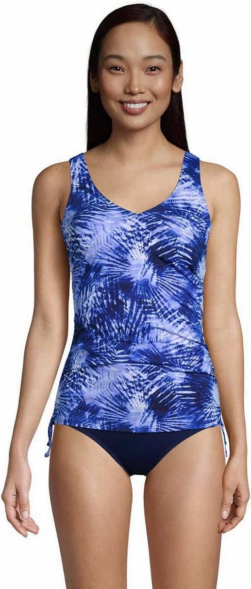 Lands' End Chlorine Resistant Underwire Tankini Swimsuit Top