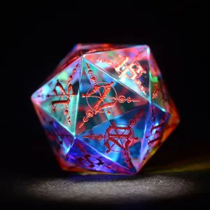 LANGWEI DND Dice Set Pretty Colorful Crystal D&D Polyhedral Dice, Role Playing Dice Set for Table Games, TRPG, Dungeons and Dragons Games