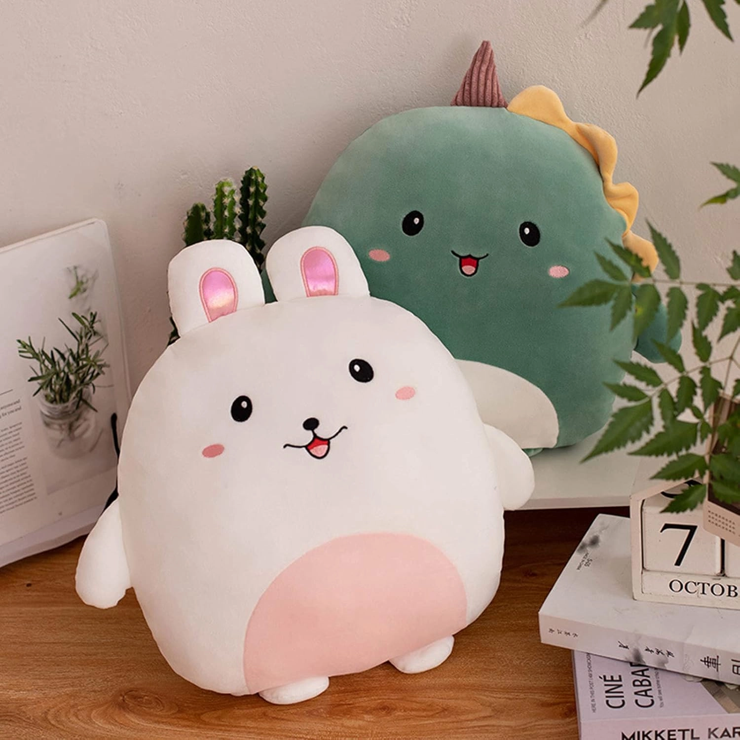 lannery Pig Plush Pillow, Cute Pink Pig Stuffed Animal Toy Soft Cartoon Animals Pig Plushies Hugging Pillow Gifts for Room Decor Birthday, 16 inch