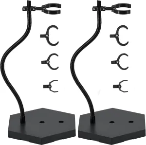 Large Action Figure Stand for 1/6 1/9 1/12 Scale Figures, Doll Display for Gundam 12",8",6" HG/RG/SD, Model Support Holder With Screwdriver 2 Pack (Black)