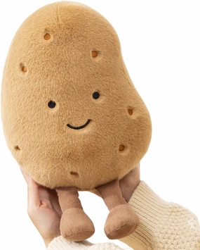 Large Potato Stuffed Animal - 10.23'' Kawaii Potato Plush - Plushy and Squishy Food Pillow Toy - Cute Plushie Toys Gift for Boys and Girls