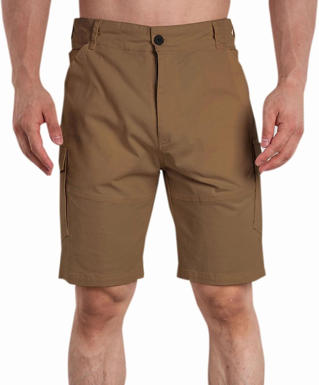 Lastesso Mens Athletic Shorts Casual Button Up Golf Shorts Lightweight Summer Workwear with Pockets Business Lounge Shorts