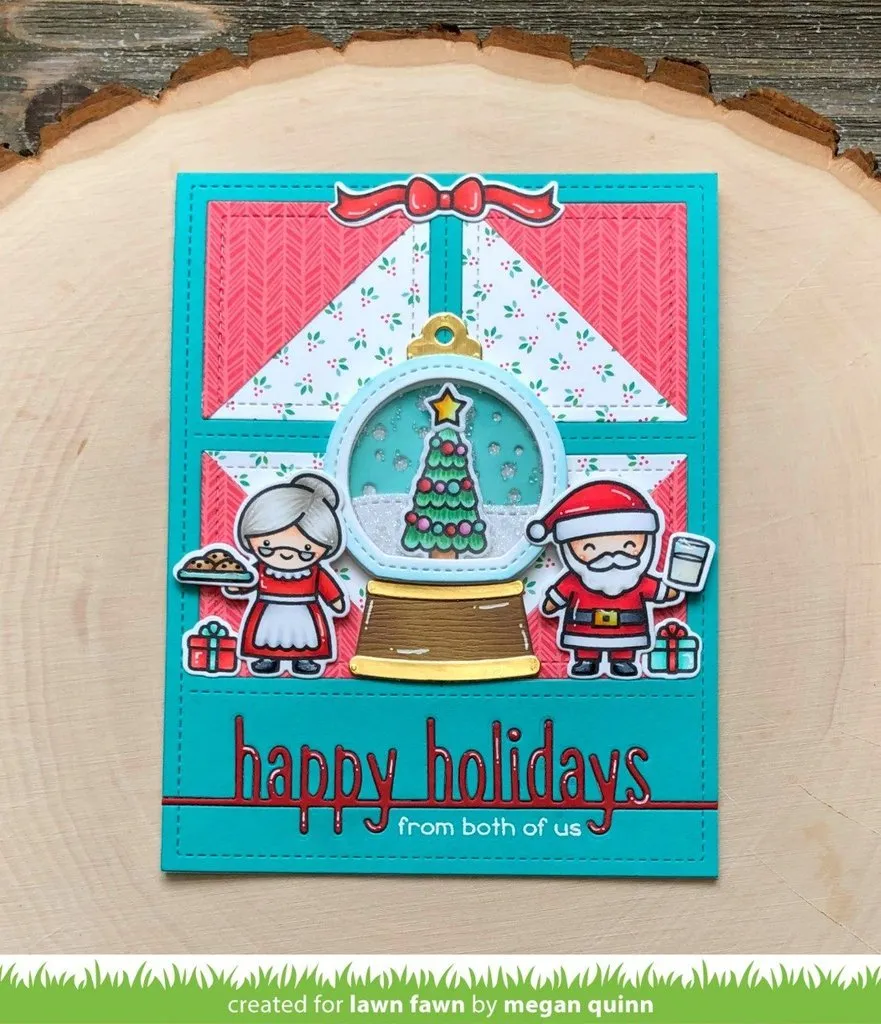 Lawn Fawn, Lawn Cuts Custom Craft Die, Snow Globe Gift Tag (LF2056)