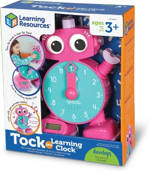 Learning Resources Tock The Learning Clock Pink, 1 Piece, Ages 3 , Educational Talking Clock