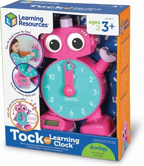 Learning Resources Tock The Learning Clock Pink, 1 Piece, Ages 3 , Educational Talking Clock