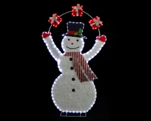 LED Plush Snowman Juggle Presents Flashing 150cm [UBL] XL0000168