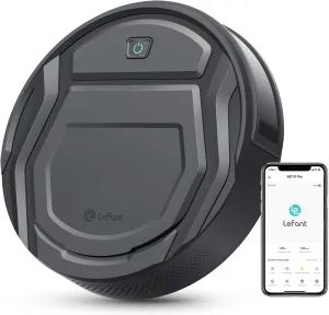 Lefant M210 Pro Robot Vacuum Cleaner,Super Thin,Powerful Suction,Quiet,Self-Charging Robotic Vacuum Cleaner,Cleans Hard Floors to Medium-Pile Carpets,120 Mins Runtime,APP/Voice/WiFi/Alexa Control,Grey