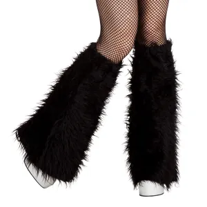 Legwarmers black Plush