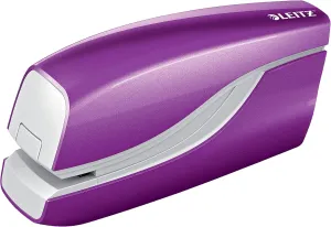 Leitz Electric Stapler, 10 Sheet Capacity, Battery Powered, Wow Range, 55661062 - Purple