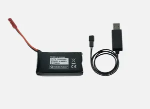 Li-Ion Battery and Charger Set for Sky Viper Vista HD Video Drone 1200mAh 3.7V
