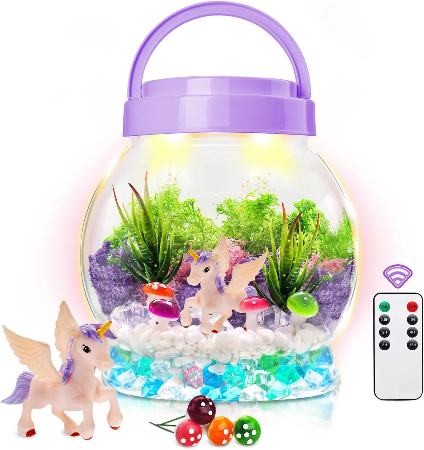 Light-Up Terrarium Kit for Kids, Gifts for Girls, DIY Toys Crafts Kits for Girl Age 4 5 6 7 8-12 Year Old Birthday Gifts