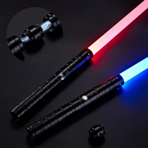 Lightsaber 2PCS 15 RGB Colors with 4 Modes 6 Sound Effects USB Rechargeable Toys for Kids Toys Gift Lightsabers for Adults Cosplay Light up Sword