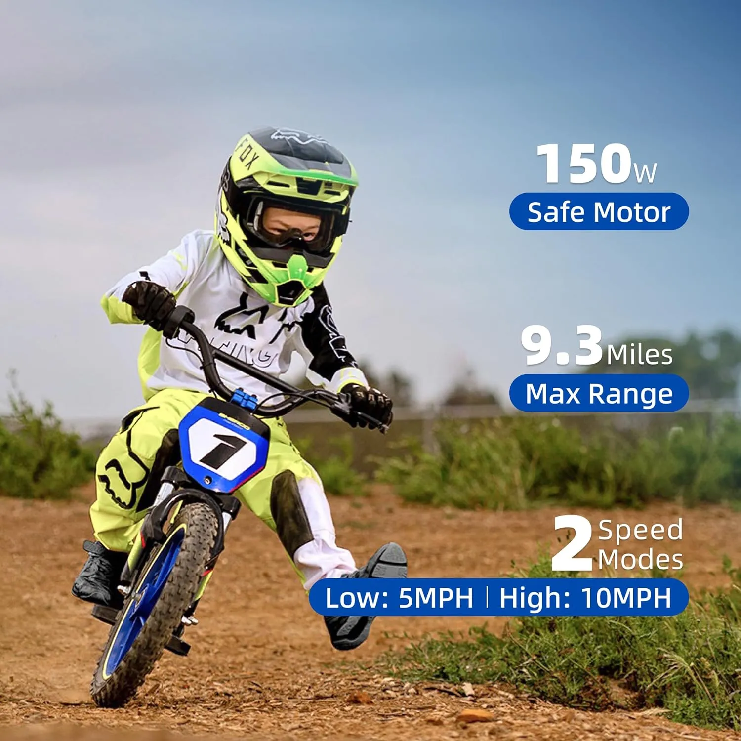 Lightweight Electric Dirt Bike for Kids, 170/340W Electric Motorcycle Up to 10/12MPH, 24V Detachable Battery, Hand-Operated Dual Brakes Electric Balance Bike for Ages 3-6/5-12