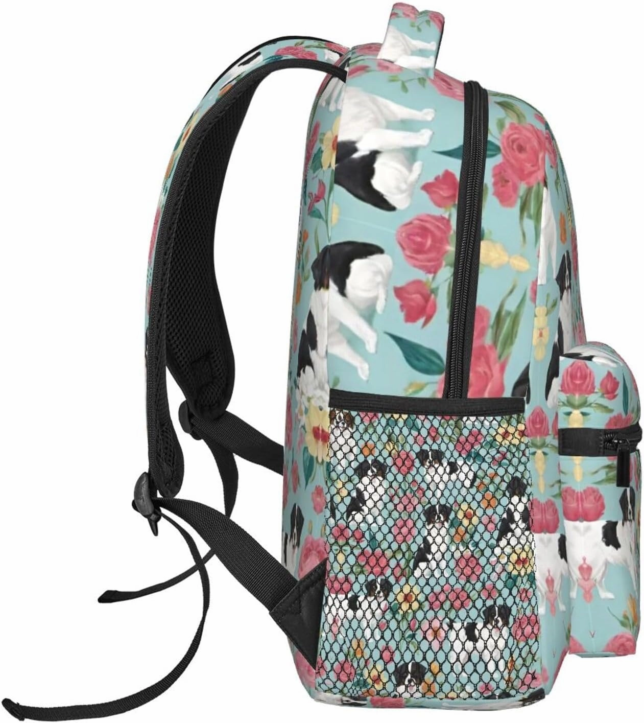 Lightweight Rucksacks for Climbing Outdoors Walking Cycling - Large Capacity Anti-Theft Multipurpose Carry On Bag, Dog Pet Floral Art Camping Outdoor Backpack