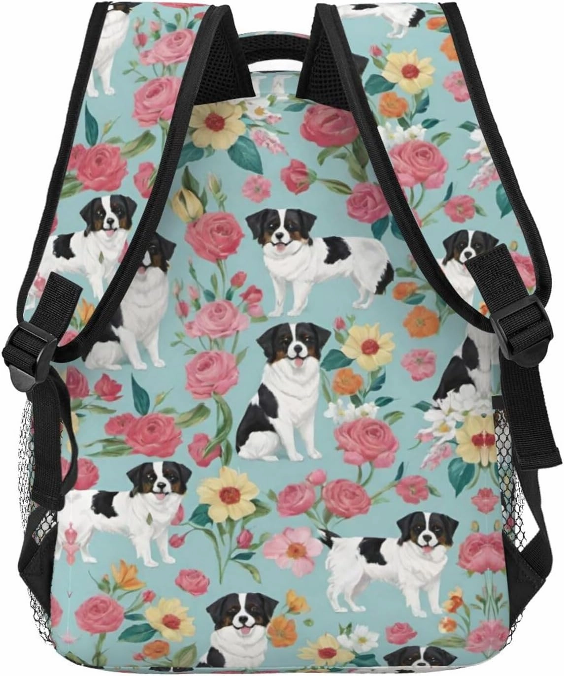 Lightweight Rucksacks for Climbing Outdoors Walking Cycling - Large Capacity Anti-Theft Multipurpose Carry On Bag, Dog Pet Floral Art Camping Outdoor Backpack