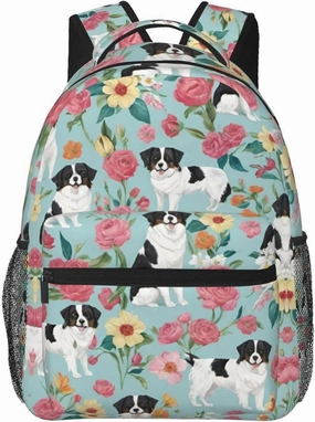 Lightweight Rucksacks for Climbing Outdoors Walking Cycling - Large Capacity Anti-Theft Multipurpose Carry On Bag, Dog Pet Floral Art Camping Outdoor Backpack