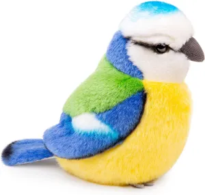 lilizzhoumax Lifelike Eurasian Blue Tit Stuffed Animal 5",Bird Plush Toy, Cute Plush, Girl Toys,Christmas Children's Gift for Kids