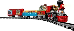 Lionel Battery-Operated Disney Toy Story Toy Train Set with Locomotive, Train Cars, Track & Remote with Authentic Train Sounds, & Lights for Kids 4 