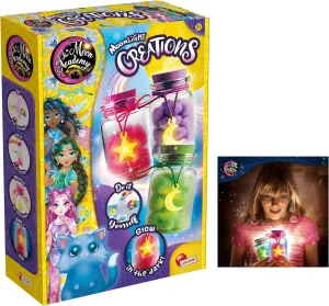 Lisciani - Moon Academy - Moonlight Creations - Luminous Pots DIY Kit for Children Aged 8 and up - Creative Gift Box - Manual Activity - Creative Leisure - Birthday Gift Idea