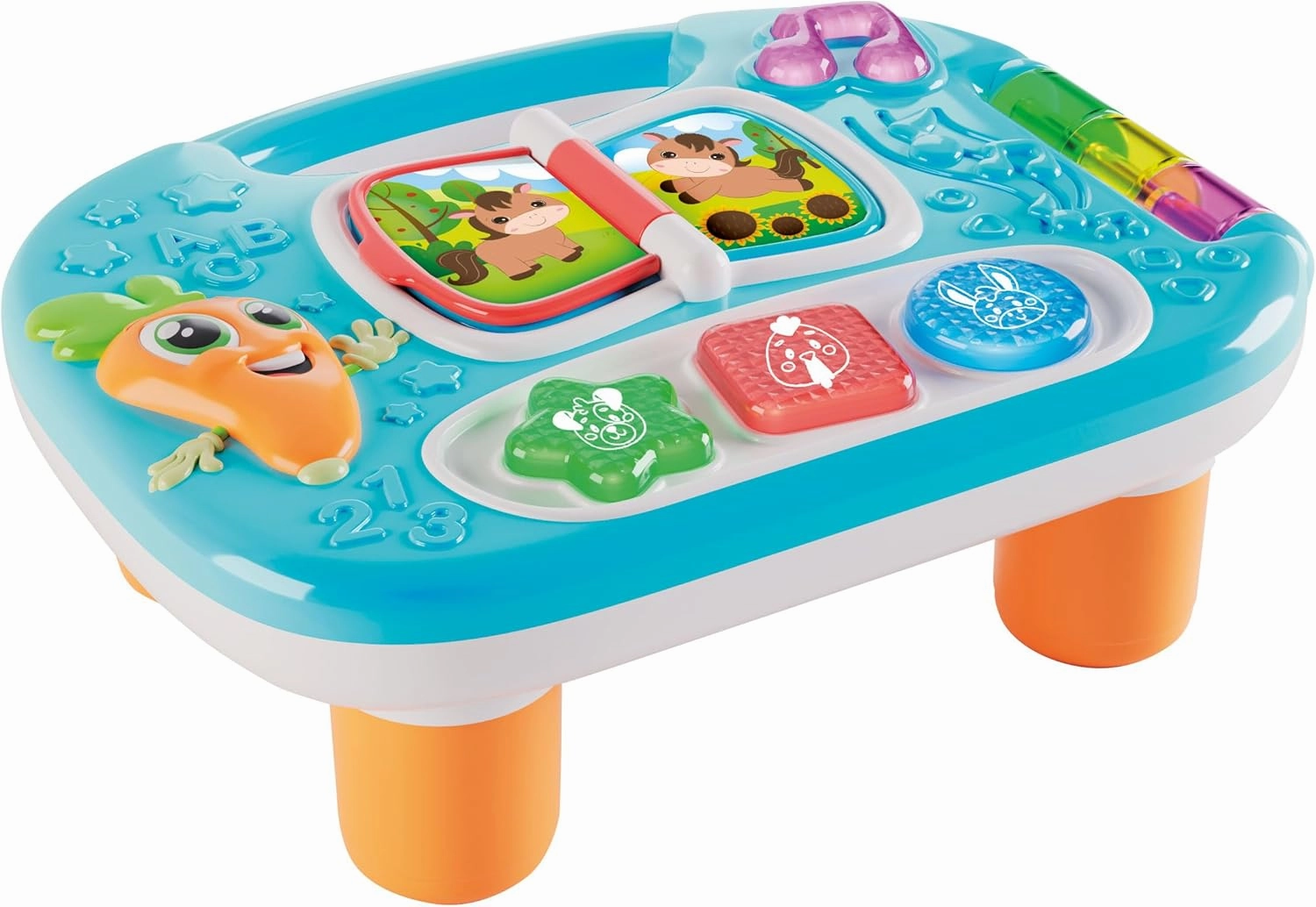 Lisciani Carotina Baby Interactive Musical Activity Board for Babies from 6 Months and Above 6 Months - Animal Sounds & Melodies - Talking Book - Baby Motor Activity - Sensory Toy - Newborn Gift Idea