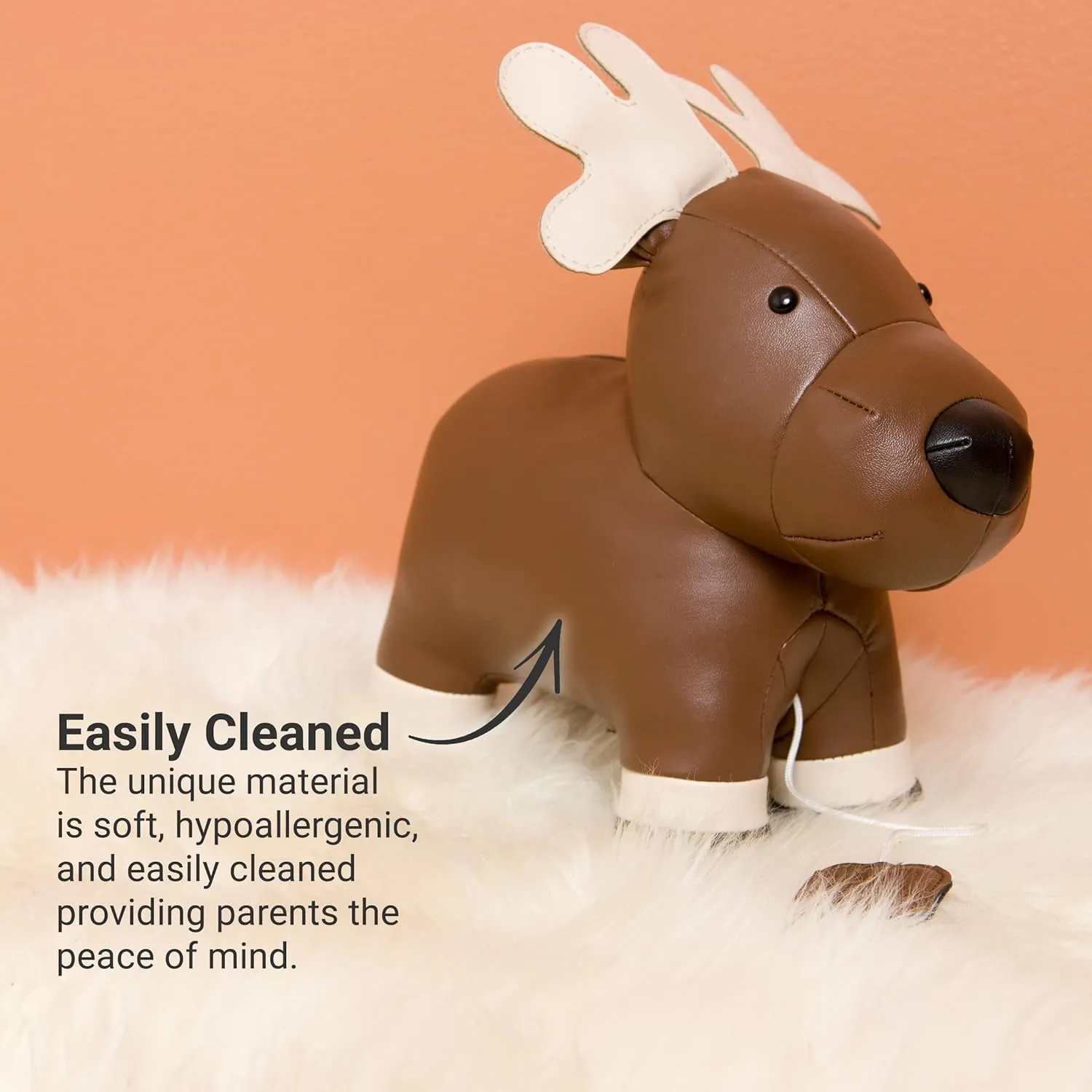 Little Big Friends Musical Friends | Pull String Cord Musical Toy for Baby | Special Stuffed Animal | Easy to Clean | Bruce The Moose