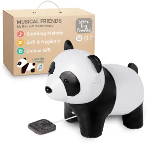 Little Big Friends Musical Friends | Pull String Cord Musical Toy for Baby | Special Stuffed Animal | Easy to Clean | Luca The Panda