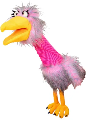 Living Puppets 21-Inch Plush Pink Bird Hand Puppet - Fine European Design, Ultra-Soft and Cuddly, Promotes Child Development, Safety Certified, Teacher-Recommended for Boys and Girls