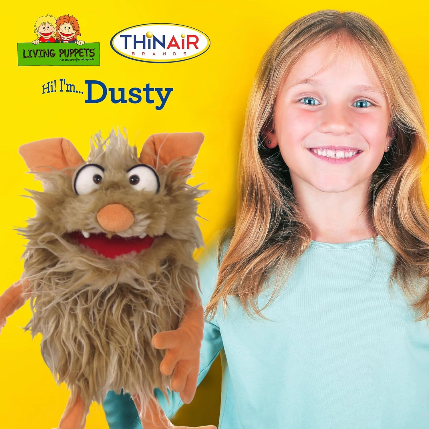 Living Puppets 14-Inch Friendly Monster Hand Puppet - Fine European Design, Ultra-Soft and Cuddly, Promotes Child Development, Safety Certified, Teacher-Recommended for Boys and Girls