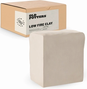 Low Fire Pottery Clay White, 25 lbs (Cones 06-04) Made in USA for Modeling and Wheel Throwing and Hand Building, Pottery Clay for Sculpting, Beginners, and Advanced