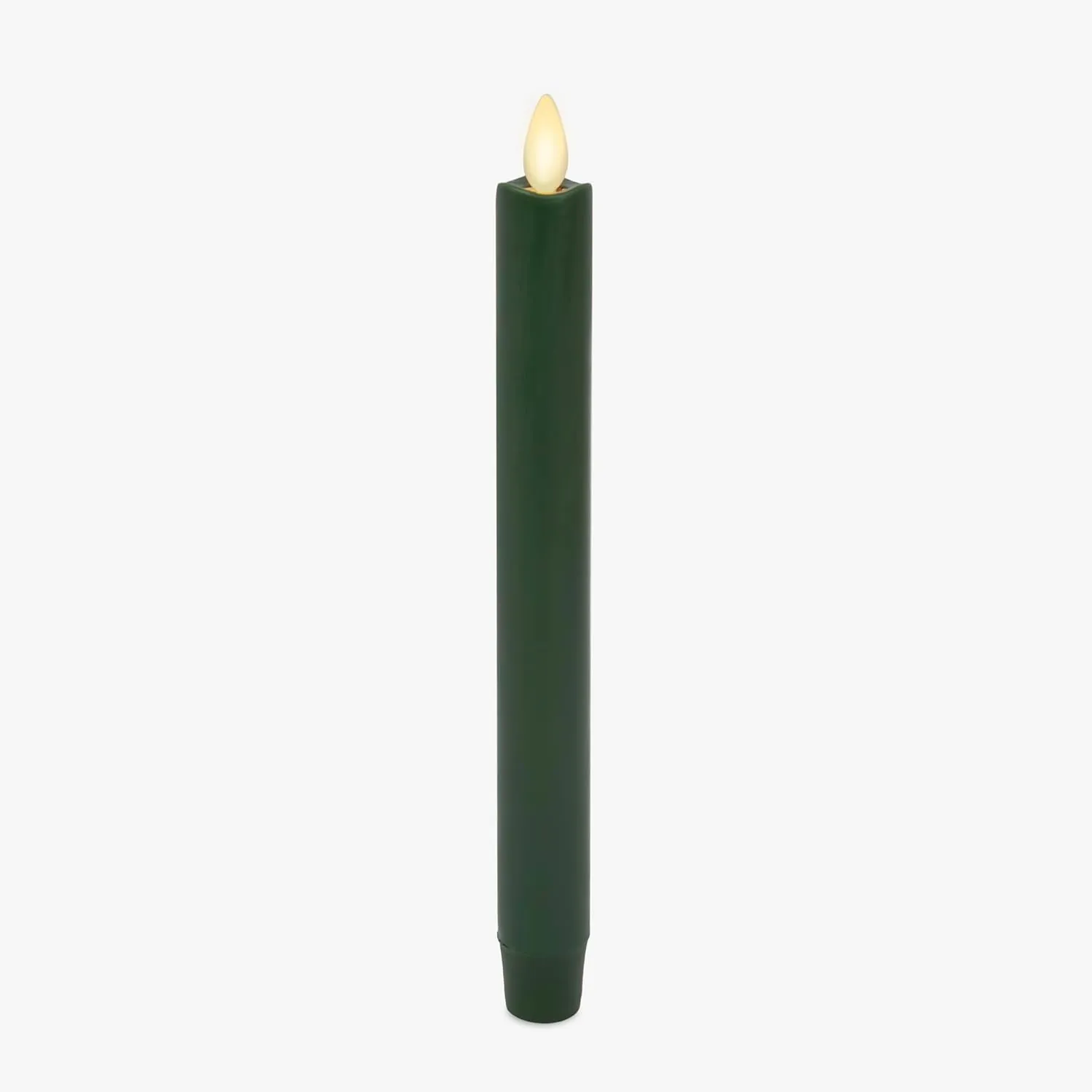 Luminara - Flameless Battery Operated Taper Candle - Holiday Green - Pack of 1-1x9.5 - LED Flickering Flame - Realistic Safe for Home Kids and Pets