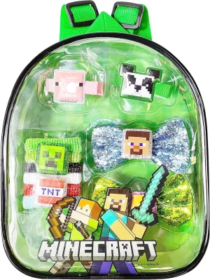 LUV HER Minecraft Backpack with Hair Accessory Toy Set Ages 3 