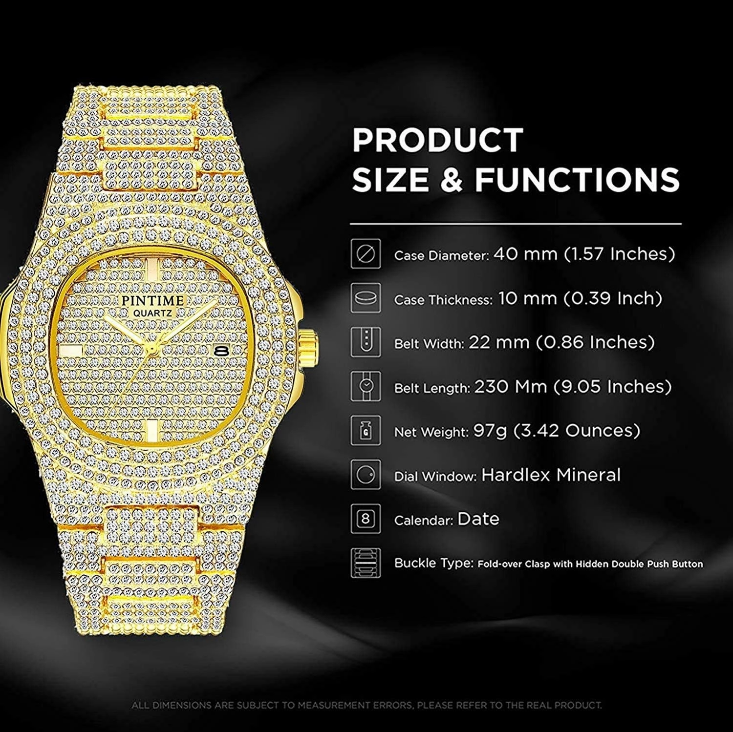 Luxury Unisex Watch Crystal Diamond Watches Big Face Women's Men's Quartz Watch Gold Color Silver Color Rose Gold Color Stainless Steel Wrist Watch