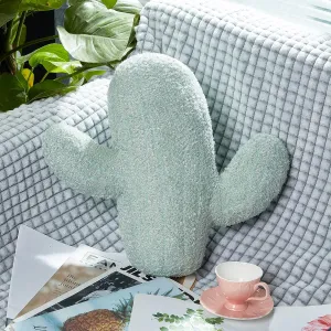 Maitys 16 Inches Cactus Shape Throw Pillow Cute 3D Plush Cactus Shaped Throw Pillow Decorative for Sofa Office Bed Cushion(16.4 x 13 Inch)