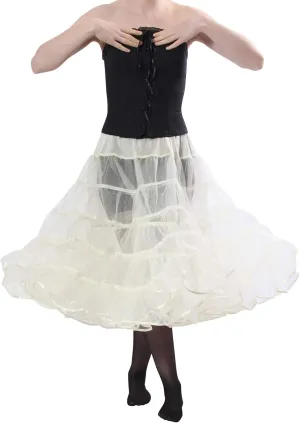 Malco Modes Melonie Luxury Organza Binding, Adjustable for Halloween Costume, Vintage Style, Party wear and Festive Crinoline