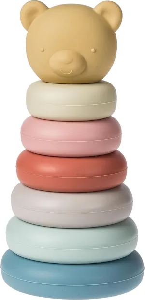 Mary Meyer Baby and Toddler Toys Simply Silicone Stacking Rings for 6  Months Old Preschool Gifts, 6-Inches, Teddy