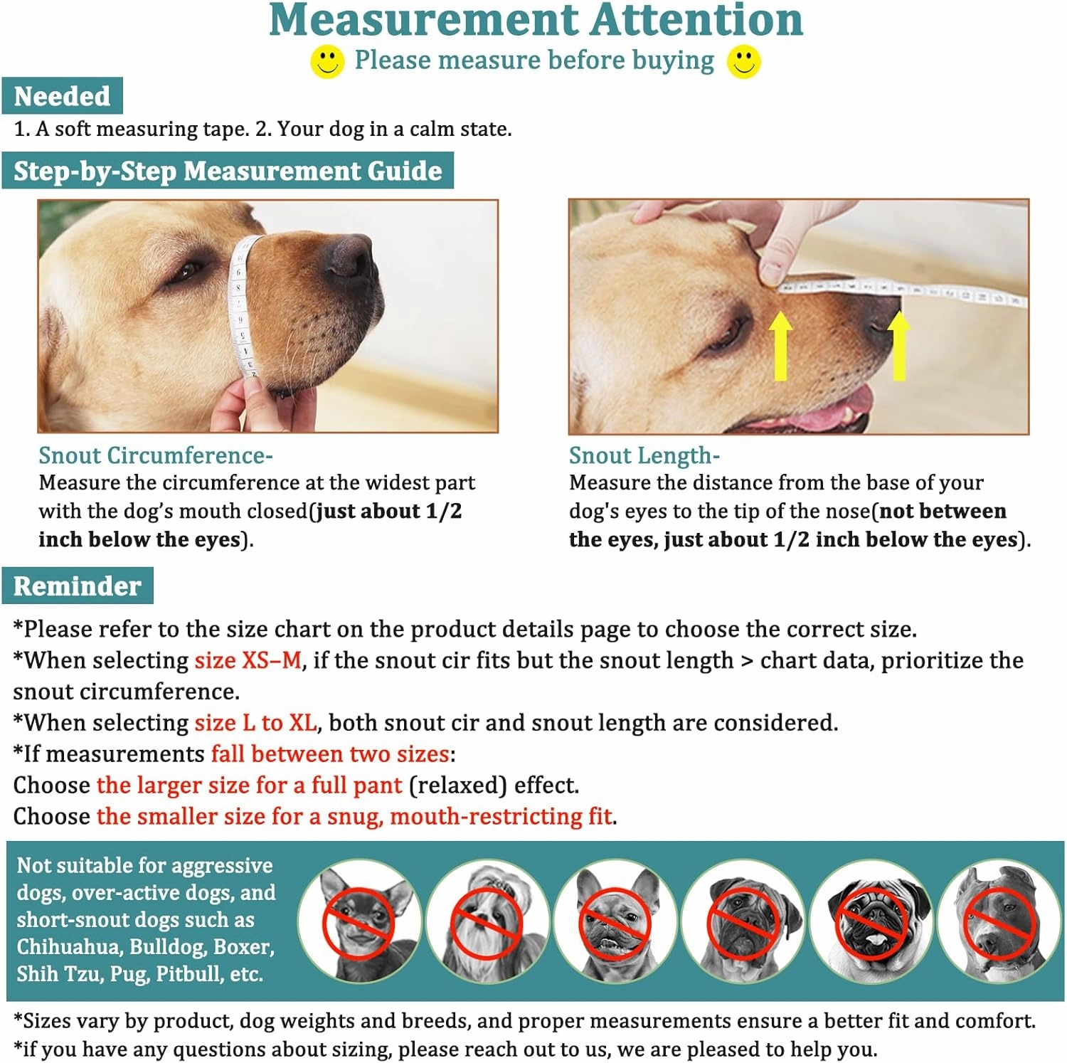 Mayerzon Dog Muzzle, Patented Mesh Muzzles for Small Medium Large Dogs, Soft Covered Mouth Guard with Adjustable Straps, Prevent Biting Chewing and Licking