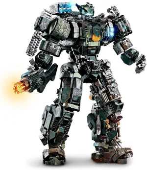 Mech Building Blocks Set for Adults，Motorized Robot Model Building Kit with Multiple Weapons, Battle Damage Style Warrior Collectible Gifts for Man Boys Ages 12  (1403 Pieces)