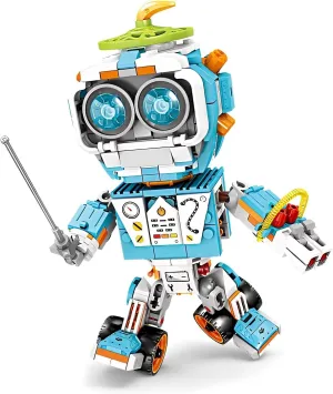 Mech Robot Building Set - Glowing Torso Action Figure with Magical Staff & Techno Weapon Arm, Fantasy World Defender Toy Gift for Birthdays (322 PCS)