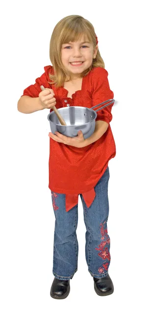 Melissa & Doug Let's Play House! Stainless Steel Pots & Pans Play Set