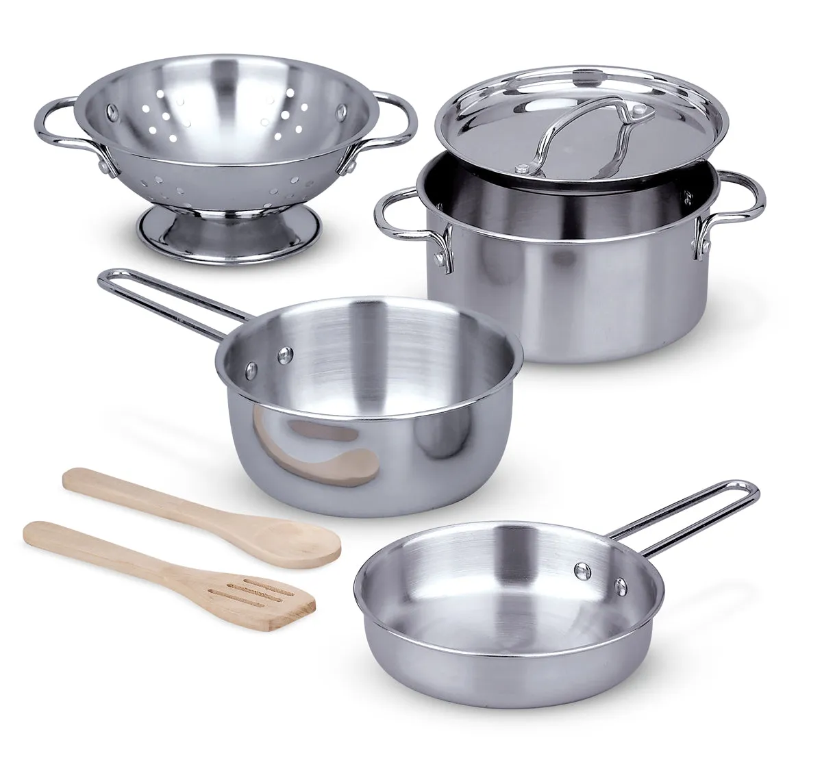 Melissa & Doug Let's Play House! Stainless Steel Pots & Pans Play Set