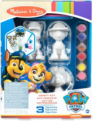 Melissa & Doug PAW Patrol Craft Kit - 3 Decorate Your Own Pup Figurines - PAW Patrol Toys For Boys And Girls, PAW Patrol Painting Set, PAW Patrol Activity For Birthday Parties, Painting For Ages 6 
