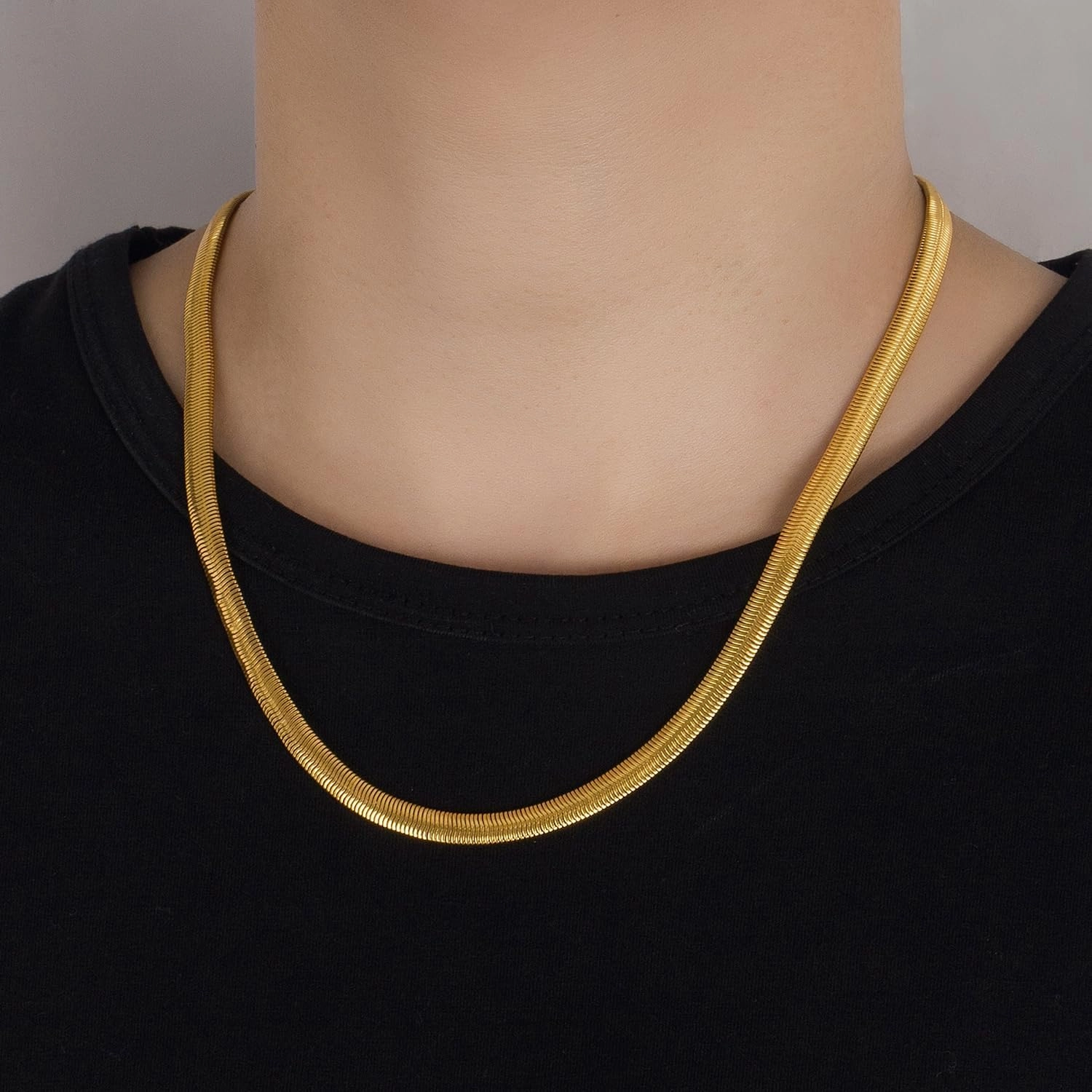 Men 925 Sterling Silver Necklace Italian 6MM-8MM Flexible Flat Snake Chain Choker 16-30 Inch 24K Gold plated Fine Jewelry Gifts for Women