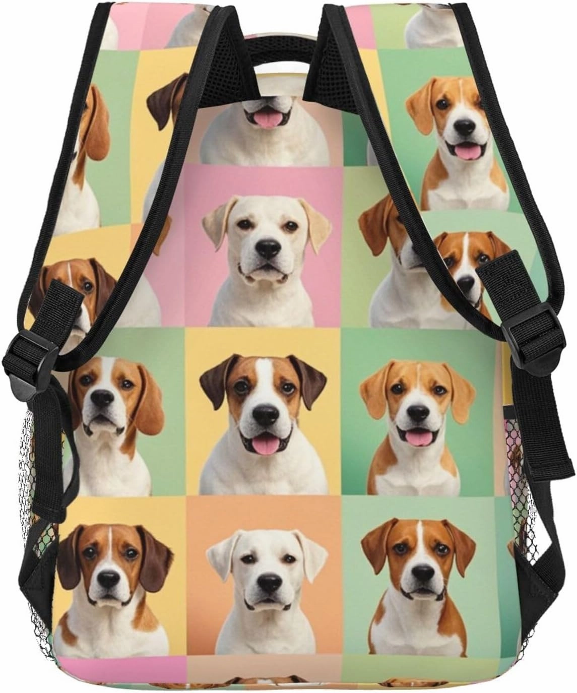 Men & Women Lightweight Funny Pet Dogs Art Casual Daypack Large Capacity Bookbag With Adjustable Shoulder Straps for Gym Business Bicycle